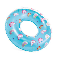 Intex 59259-rainbow (Диаметр 81см) Надувной круг Прозрачный