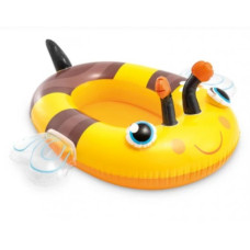 Intex 59380-bumble-bee (Длина 112 x Ширина 99см) Надувной плотик с днищем Рыбка