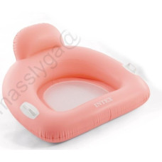 Intex 56801-coral (Длина 114 x Ширина 107см) надувной плотик-кресло, 114x107 см. Оранжевый