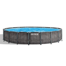 Intex 26744 (Диаметр 549 x Высота 122см) Каркасный бассейн Graphite Prism Frame Pool Intex 26744 (Диаметр 549 x Высота 122см) Каркасный бассейн Graphite Prism Frame Pool