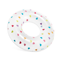 Intex 59259-heart (Диаметр 81см) Надувной круг Прозрачный