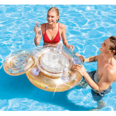 Intex 56810-gold (Диаметр 76 x Высота 33см) Плавающий термо-резервуар с подстаканниками