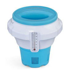 Bestway 58701 (Диаметр 185 мм) Плавающий поплавок-дозатор для химии с термометром, 2 в 1