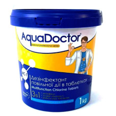 AquaDoctor MCT-1 (Вес 1кг) Мультитаб. (хлор, альгицид, коагулянт)