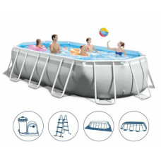 Intex 26798 (610 x 305 x 122см) Каркасный бассейн Prism Frame Oval Pool Intex 26798 (610 x 305 x 122см) Каркасный бассейн Prism Frame Oval Pool