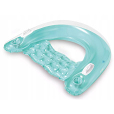 Intex 58859-turquoise (Длина 152 x Ширина 99см) Надувное кресло для плавания. Золотистое