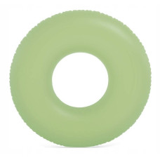 Intex 59262-green (Диаметр 91см) Надувной круг неоновый. зеленый