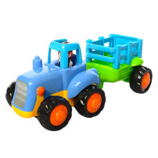 Игрушечная машинка спецтехника 326AB 15 см Трактор с прицепом Игрушечная машинка спецтехника 326AB 15 см Трактор с прицепом