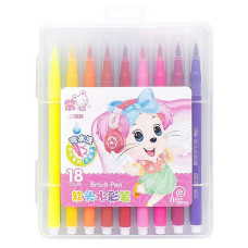 Детский набор фломастеров 215-18(Pink) 18 цветов