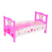 Кровать для куклы Metr+ RL005 с аксессуарами 50х27 см горшок бутылка пустышка и приборы Розовый (RL005-RT)