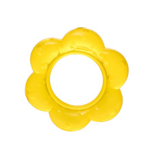 Прорезыватель силиконовый 4005_желтая_цветочек