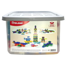 Детский блочный конструктор 013999/03 в пластиковом боксе, 252 детали Детский блочный конструктор 013999/03 в пластиковом боксе, 252 детали