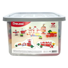 Детский блочный конструктор 013999/04 в пластиковом боксе, 303 детали Детский блочный конструктор 013999/04 в пластиковом боксе, 303 детали