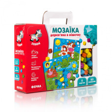 Детская мозаика с картинками Vladi Toys Ферма ZB2002 деревянная 90 элементов Разноцветный (ZB2002-01-RT)