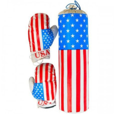 Боксерские перчатки и груша детские Danko Toys M-USA B Америка (M-USA-RT)