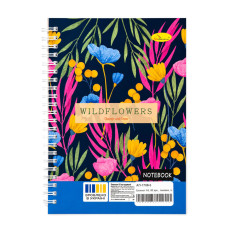 Блокнот для записей Wildflowers АП-1708-3 А5, 80 листов, пружина сбоку