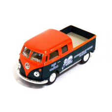 Детская модель машинки Volkswagen Bus Double Cab Pickup Delivery 1963 Kinsmart KT5396W инерционная, 1:34 Orange Детская модель машинки Volkswagen Bus Double Cab Pickup Delivery 1963 Kinsmart KT5396W инерционная, 1:34 Orange