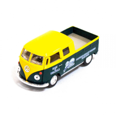 Детская модель машинки Volkswagen Bus Double Cab Pickup Delivery 1963 Kinsmart KT5396W инерционная, 1:34 Yellow Детская модель машинки Volkswagen Bus Double Cab Pickup Delivery 1963 Kinsmart KT5396W инерционная, 1:34 Yellow