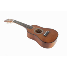Игрушечная гитара с медиатором M 1369 деревянная  (Коричневый)