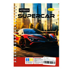 Блокнот для записей Supercar АП-1708-7 А5, 80 листов, пружина сбоку