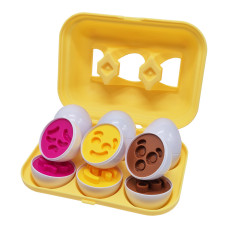 Сортер-головоломка Монтессори Яйца со смайлами DF29A 6 шт в лотке Сортер-головоломка Монтессори Яйца со смайлами DF29A 6 шт в лотке