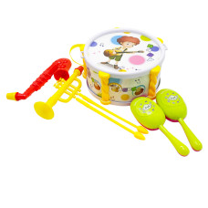 Детский набор музыкальных инструментов 333-3 маракасы, барабан