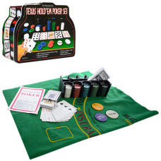 Настольная игра Покер на 200 фишек Metr+ THS-153 C в металлической коробке (THS-153-RT)