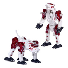 Детский трансформер JUNFA робот и мифическое животное пластилинов 9.5 см Красный (HF9989-3(Red)-RT)