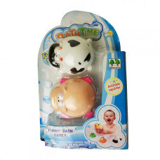 Игрушки в ванную для детей Metr+ CQS606-2 R Коровка и Свинка, резиновые (CQS606-2 White-Beige-RT)