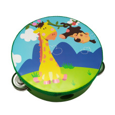 Деревянная игрушка Бубен MD 0367-19-30 диаметр 15 см Жираф и обезьяна Деревянная игрушка Бубен MD 0367-19-30 диаметр 15 см Жираф и обезьяна
