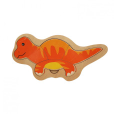 Деревянная игрушка Пазлы MD 2283 (Динозавр оранжевый)