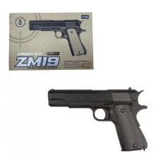 Детский пистолет Cyma ZM19 металлический 21х14 см пули 6 мм Черный (ZM19-RT)
