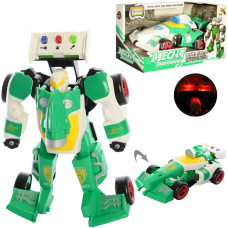 Детский трансформер Metr+ робот и машинка пластик со световыми и звуковыми эффектами Зелёный (D622-H045-RT)