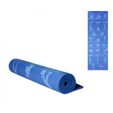 Йога мат Maxlend MS1845 B коврик для йоги, 173х61 см, Голубой (MS1845 Blue-RT)