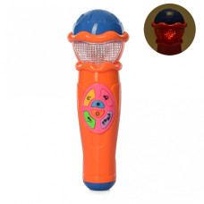 Детская музыкальная игрушка Limo Toy микрофон пластик 20х6 см от 3 лет Оранжевый (7043RU(Orange)-RT)