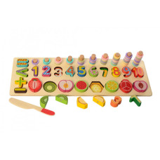 Развивающая доска вкладыш с цифрами Tree Toys MD 2284 L деревянная (MD 2284-RT)