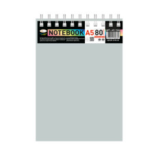 Блокнот А5 В-БП5-80(Gray) 80 листов, пружина сверху