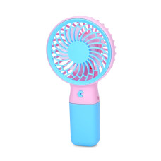 Портативный ручной вентилятор MK 5609(Blue) с подставкой, 15,5 см, USB