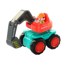 Детская игрушечная машинка Hola Экскаватор Стройтехника 7 см подвижные детали пластик Разноцветный (3116B-4-RT)