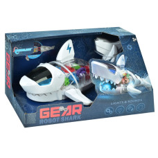 Игрушка акула интерактивная Bambi S-2A W, с шестеренками и музыкой (S-2A White-RT)