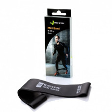Эспандер для ног Mini Bands Way4you w40015 черный, 9-14 кг