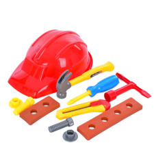 Детский набор инструментов SP818-8-9(Red) каска, молоток, болты