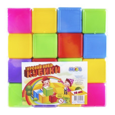 Детские пластиковые кубики 05063, в наборе 16 штук Детские пластиковые кубики 05063, в наборе 16 штук