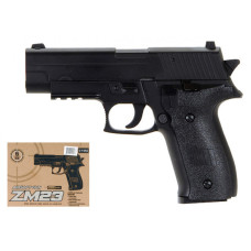 Пистолет детский CYMA ZM23 на пульках металлический корпус 16х11х3 см Черный (ZM23-RT)
