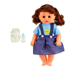 Детская музыкальная кукла Bambi 812 B в рюкзаке с аксессуарами, Синий (812 Blue-RT)