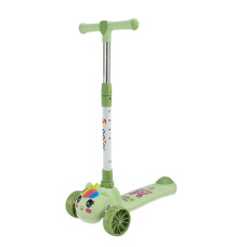 Детский самокат 3-х колесный SC2619(Green) колеса PU, с музыкой и светом Детский самокат 3-х колесный SC2619(Green) колеса PU, с музыкой и светом