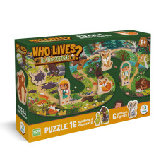 Детский пазл с деревянными фигурками 