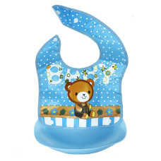 Детский слюнявчик Трактор MGZ-0602(Blue Bear) со съемным карманом Детский слюнявчик Трактор MGZ-0602(Blue Bear) со съемным карманом