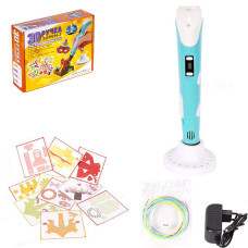 3D Ручка (3DPEN-3) - 3 NEW с трафаретами DX008 Бирюзовый