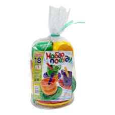 Детский игровой набор посуды 70163 мультицвет 18 предметов, паяный пакет